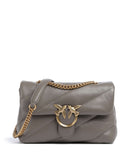 Pinko Love Puff Classic Schoudertas grigio asfalto/antique gold