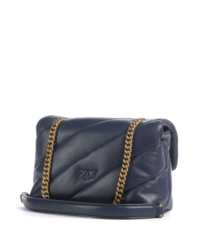 Pinko Love Puff Mini Shoulder bag blu indaco ombroso/antique gold