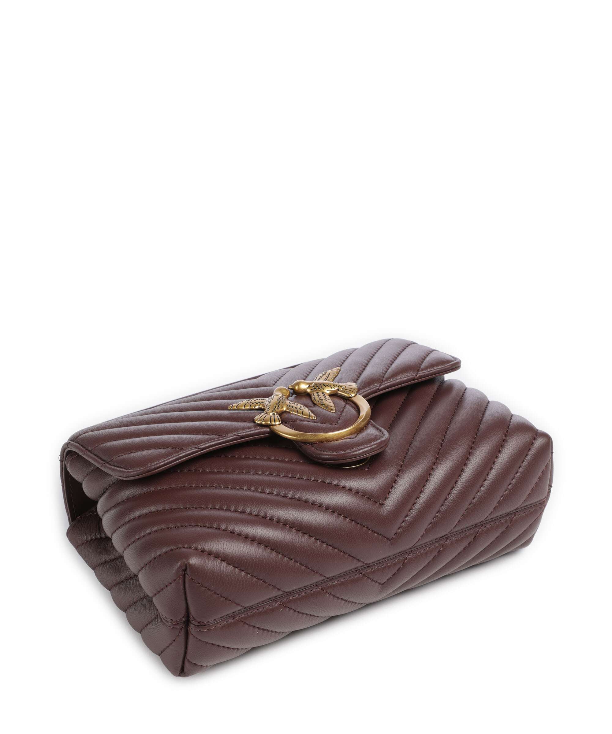 Pinko Love Lady Puff Mini Handbag cioccolato amaro/antique gold
