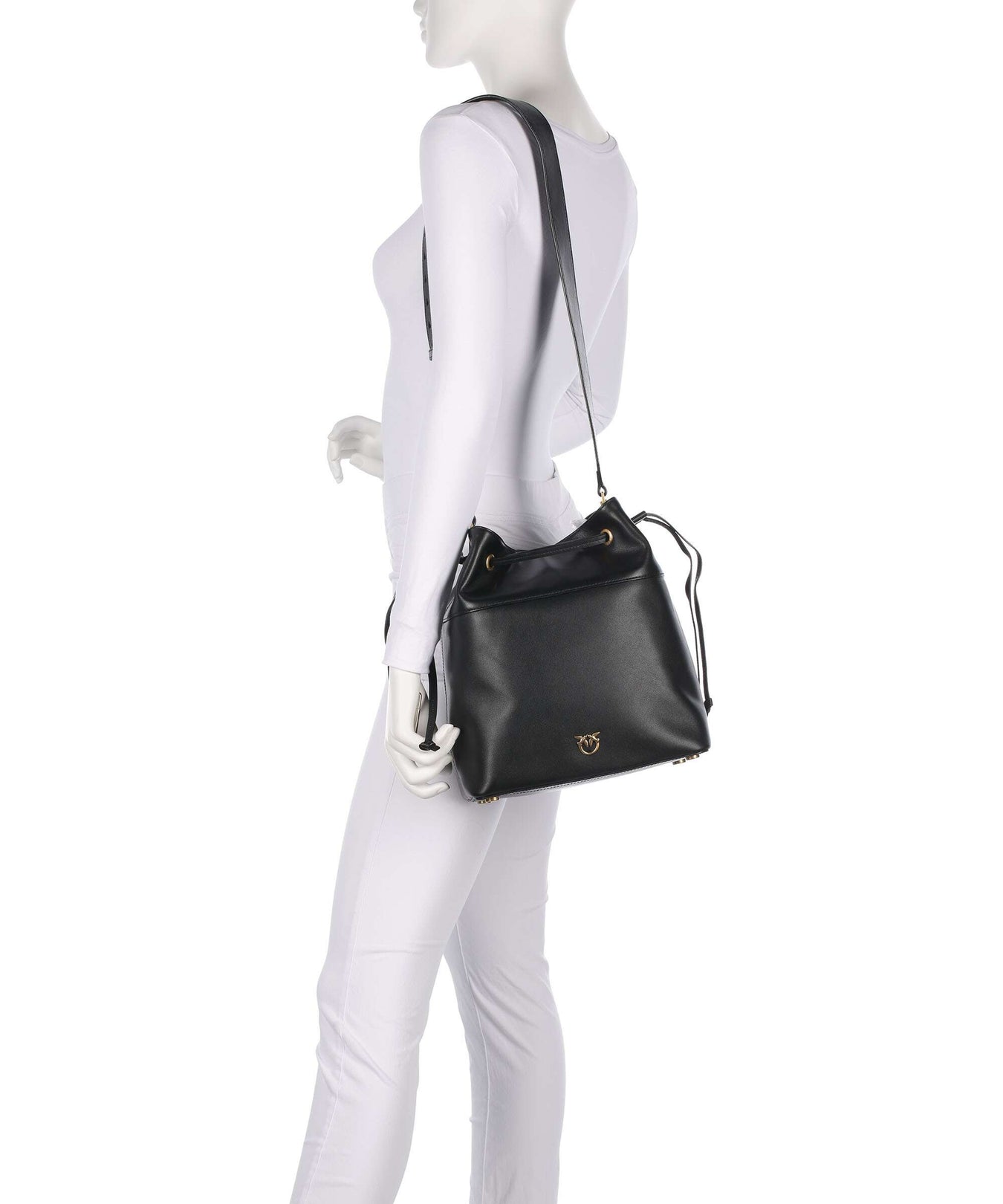 Pinko Secchiello Classic Bucket bag nero/antique gold