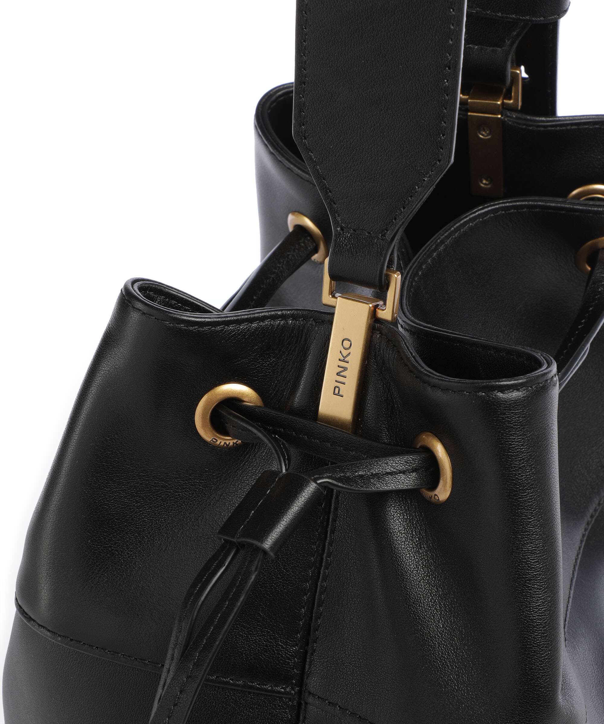 Pinko Secchiello Classic Bucket bag nero/antique gold
