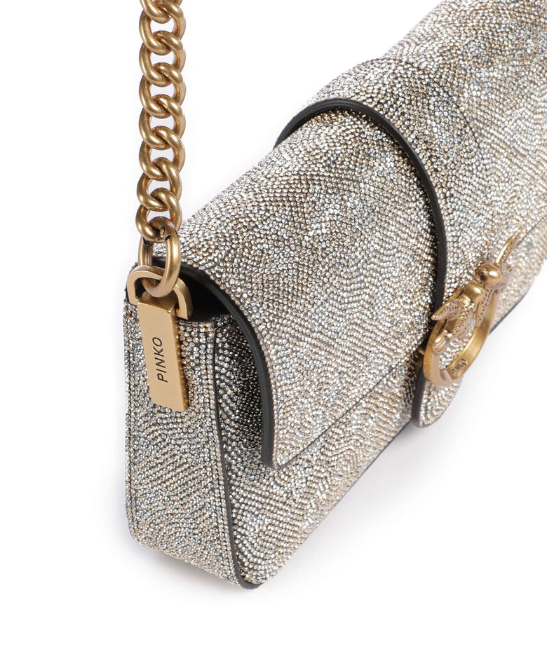 Pinko Love One Baby Slouchy Crossbody bag oro/antique gold