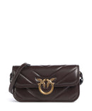 Pinko Love Box Baguette Schoudertas rosso mogano/antique gold