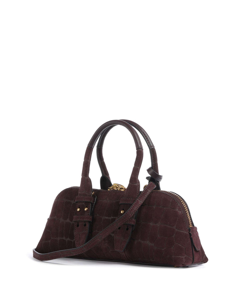 Pinko Bowling Baguette Handbag rosso mogano/antique gold