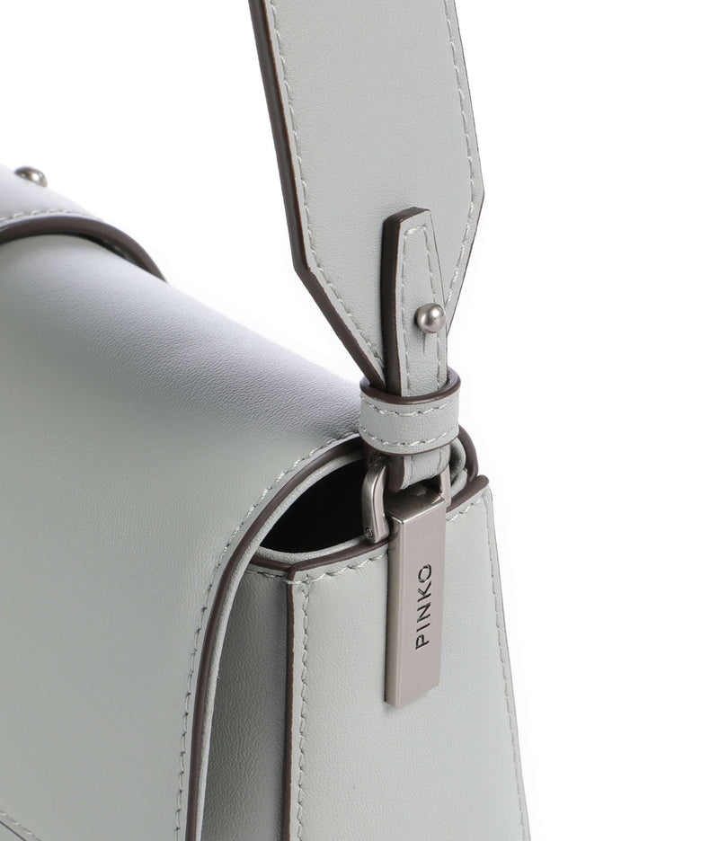 Pinko Love One Mini Slouchy Shoulder bag grigio perla/old silver