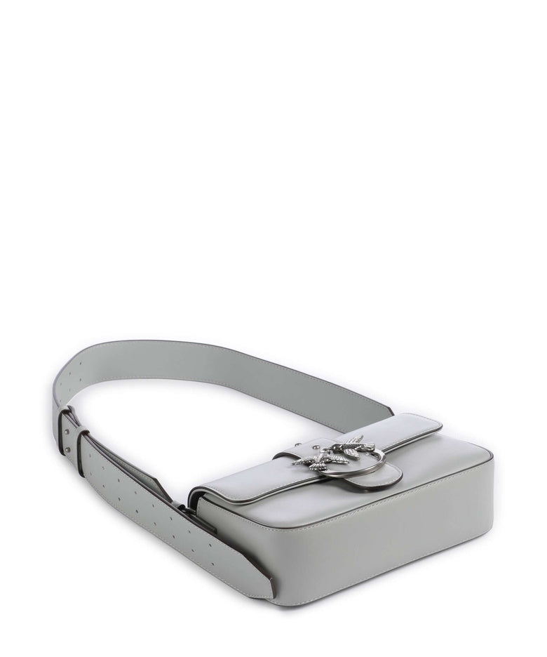 Pinko Love One Mini Slouchy Shoulder bag grigio perla/old silver