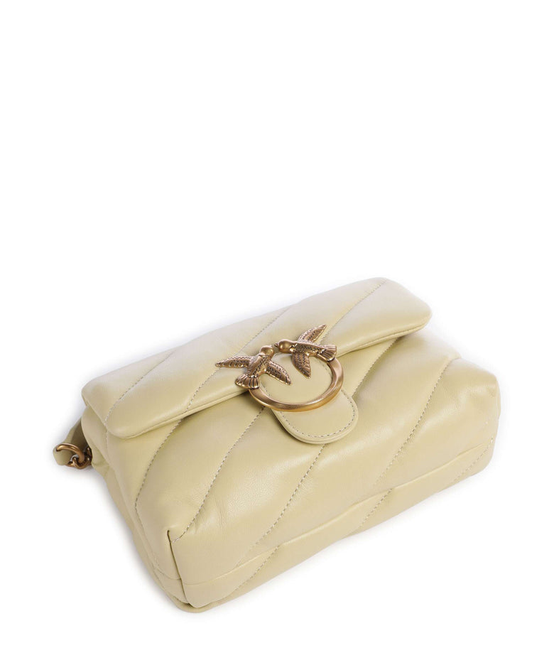 Pinko Love Puff Mini Shoulder bag giallo vaniglia/antique gold