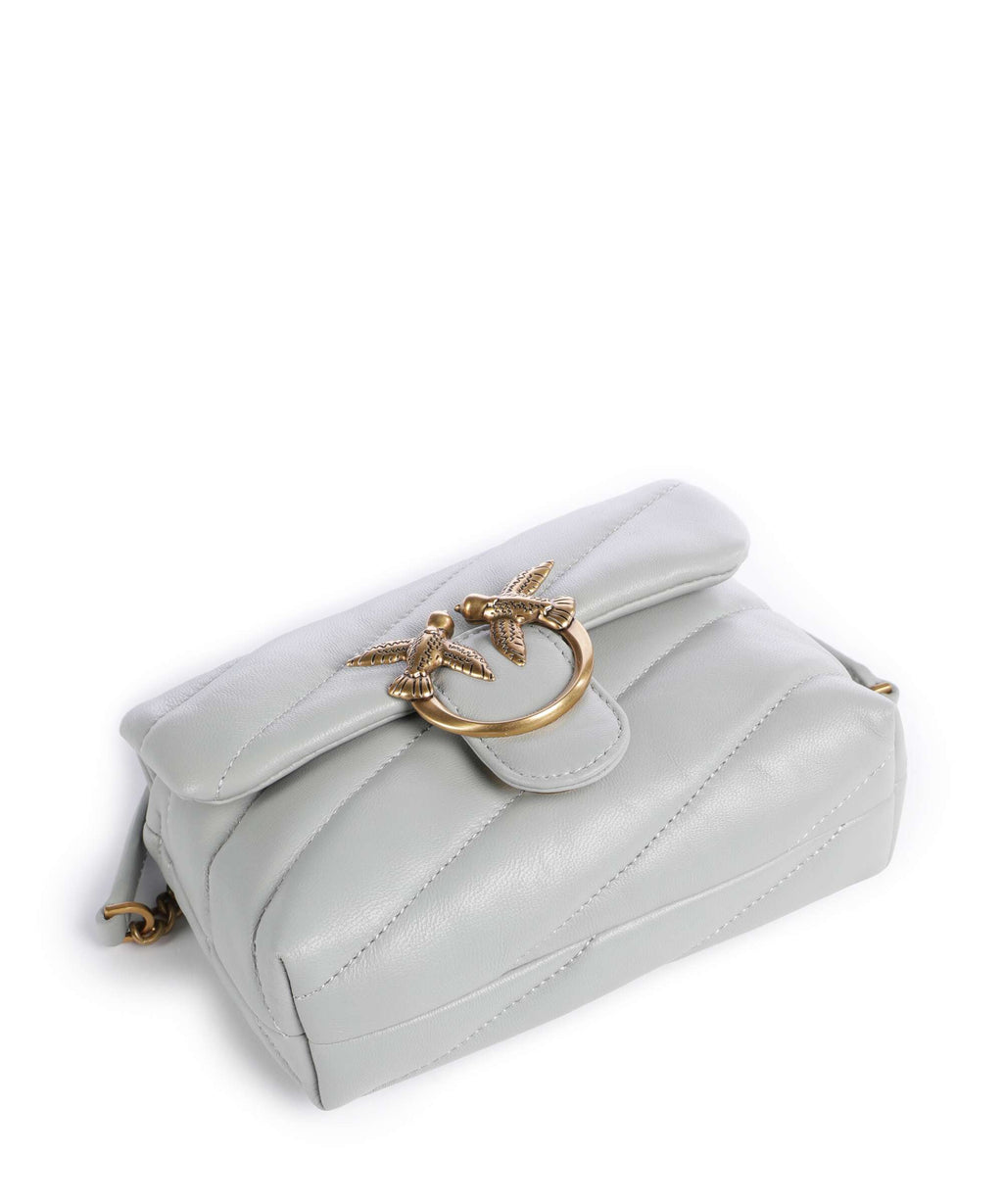 Pinko Love Puff Baby Shoulder bag grigio perla/antique gold
