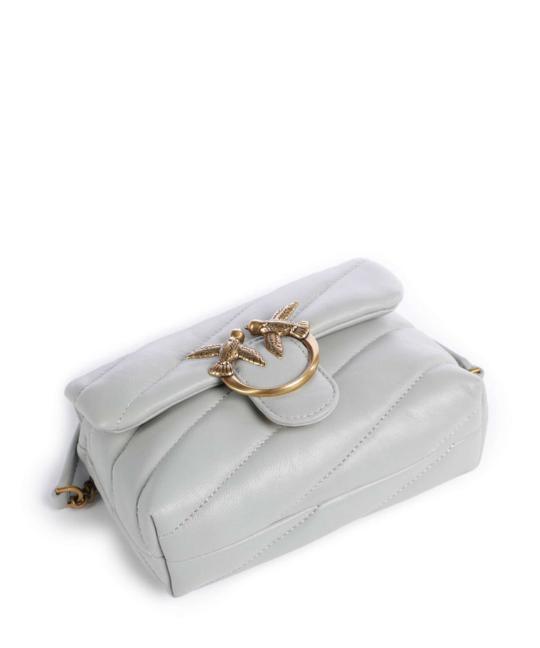 Pinko Love Puff Baby Shoulder bag grigio perla/antique gold