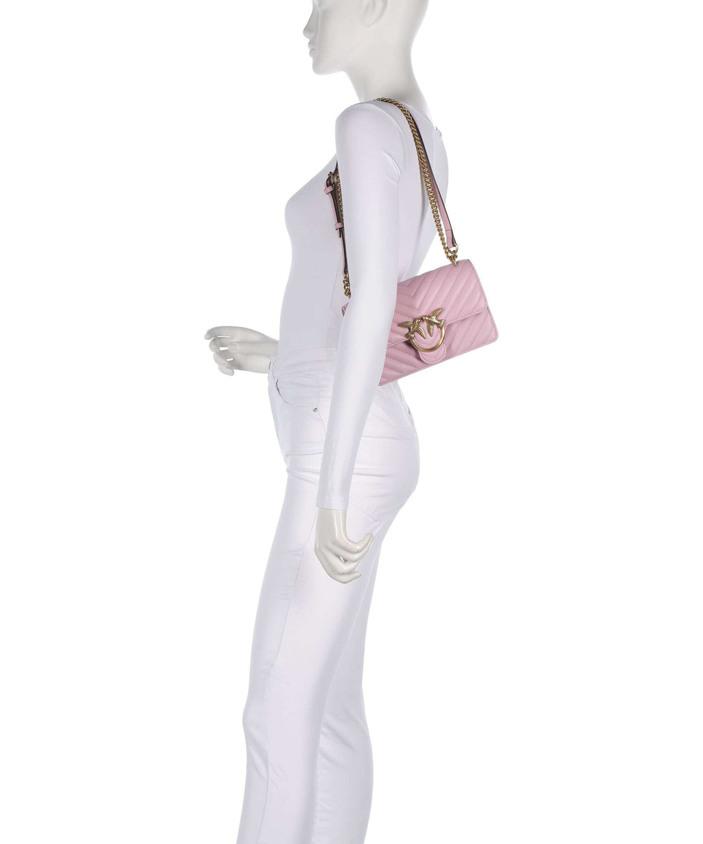 Pinko Love One Mini Shoulder bag rosa chiaro/antique gold