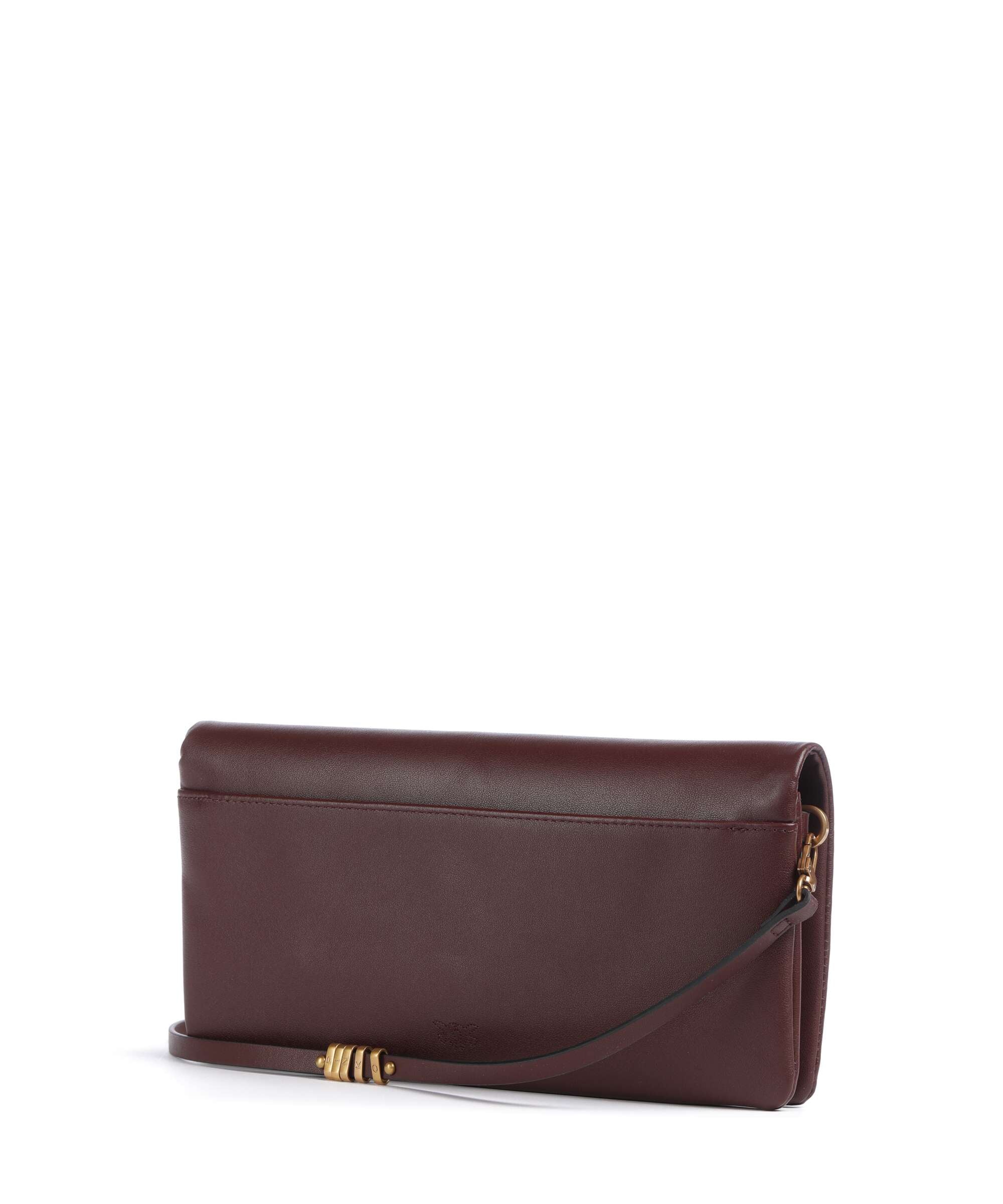 Pinko Click Soft Classic Crossbody bag burgundy wine/antique gold