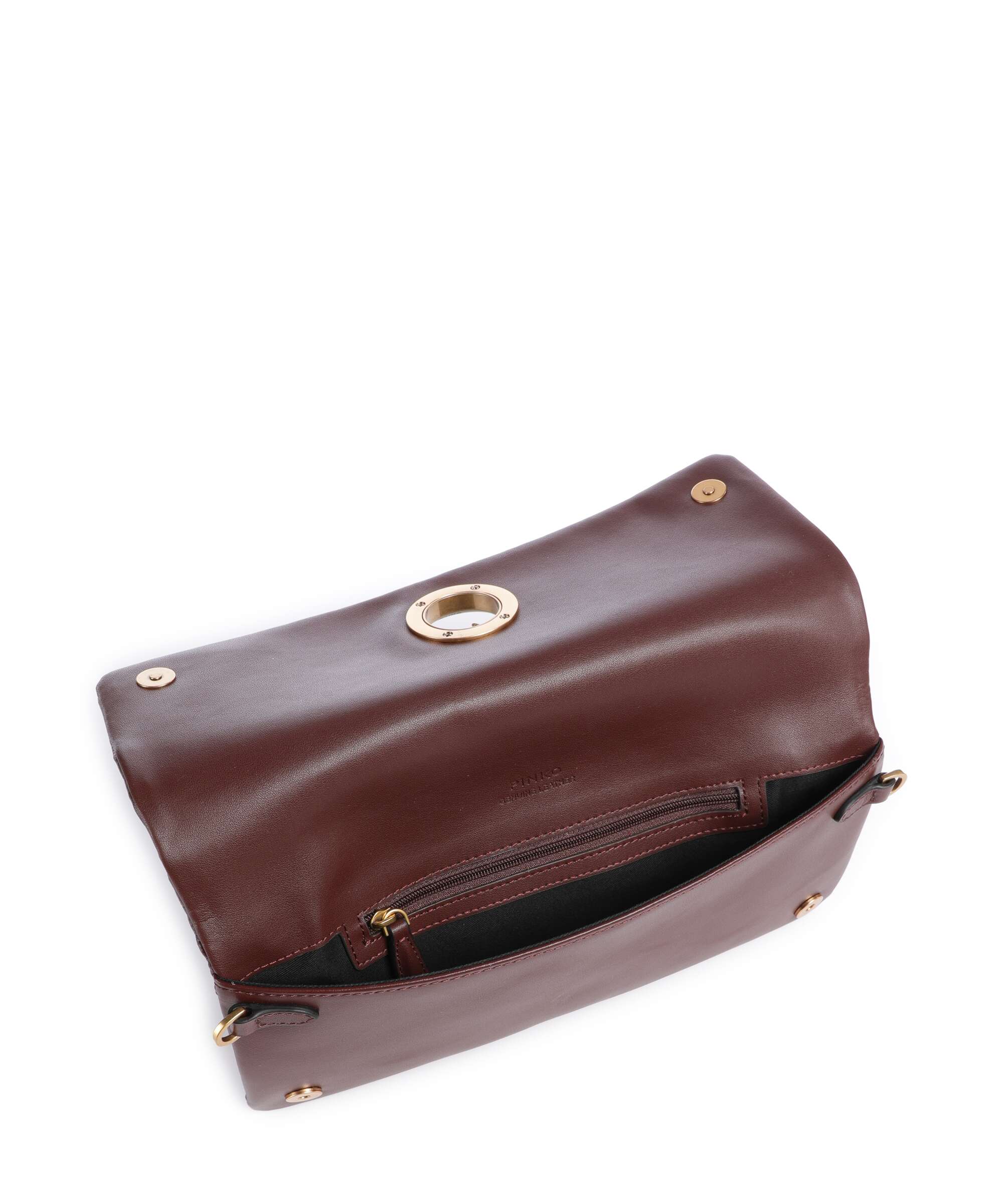 Pinko Click Soft Classic Crossbody bag burgundy wine/antique gold