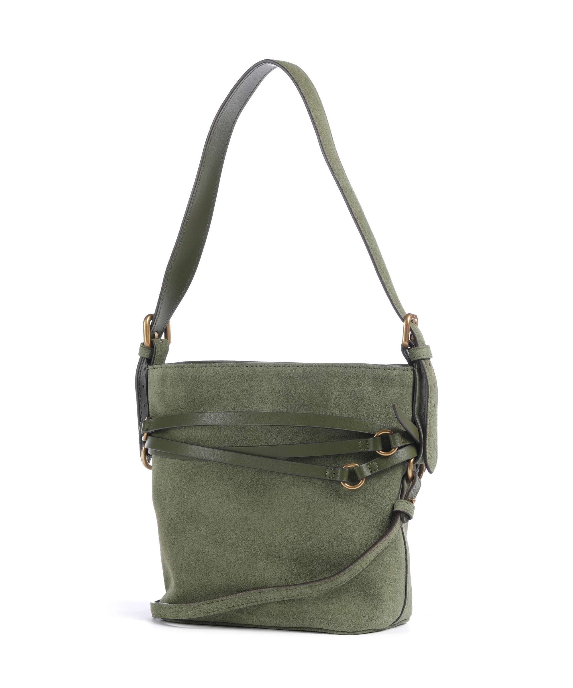 Pinko Belt Mini Bucket bag oliva capulet/antique gold