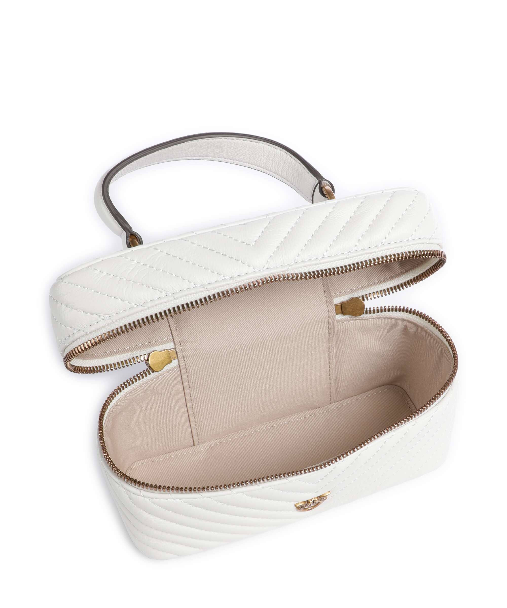 Pinko Vanity Mini Handbag bianco nembo/antique gold