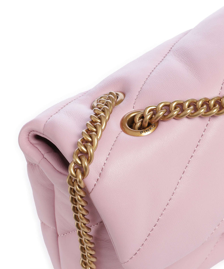 Pinko Love Puff Mini Shoulder bag rosa chiaro/antique gold