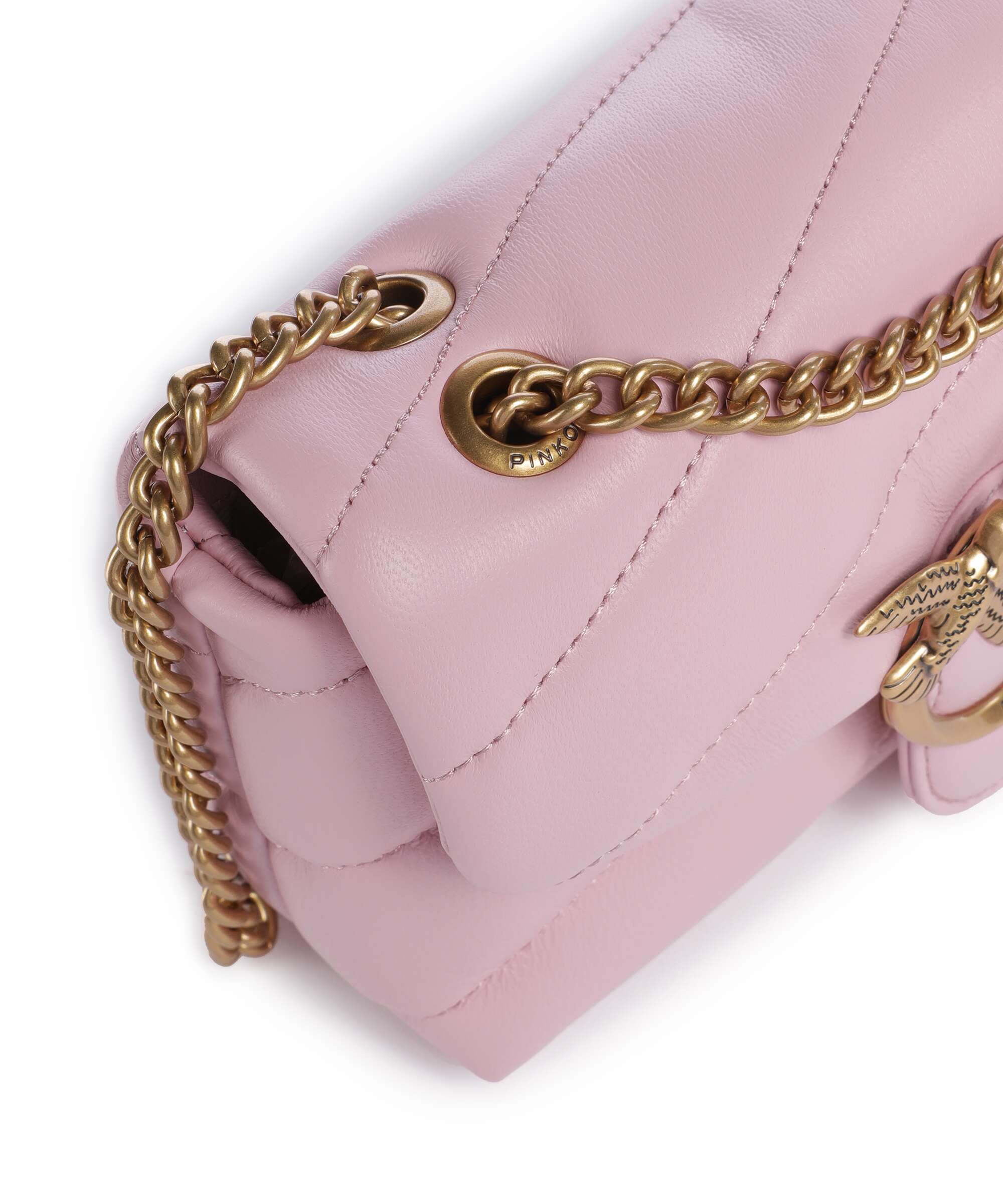 Pinko Love Puff Baby Shoulder bag rosa chiaro/antique gold