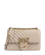 Pinko Love One Mini Schoudertas beige/grigio fumo/antique gold
