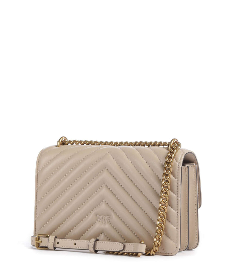 Pinko Love One Mini Shoulder bag beige/grigio fumo/antique gold