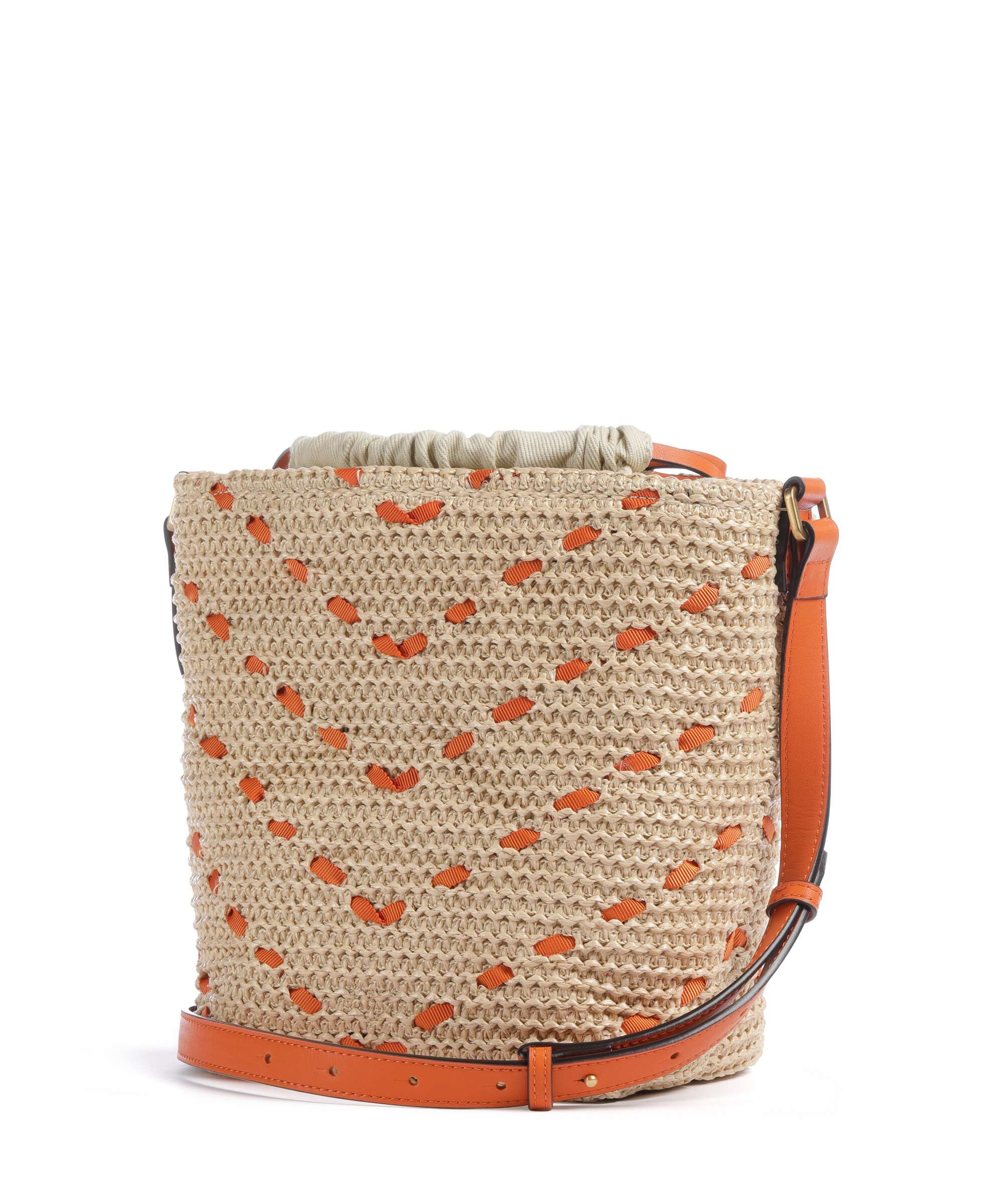 Pinko Bucket bag paglia/arancio/antique gold