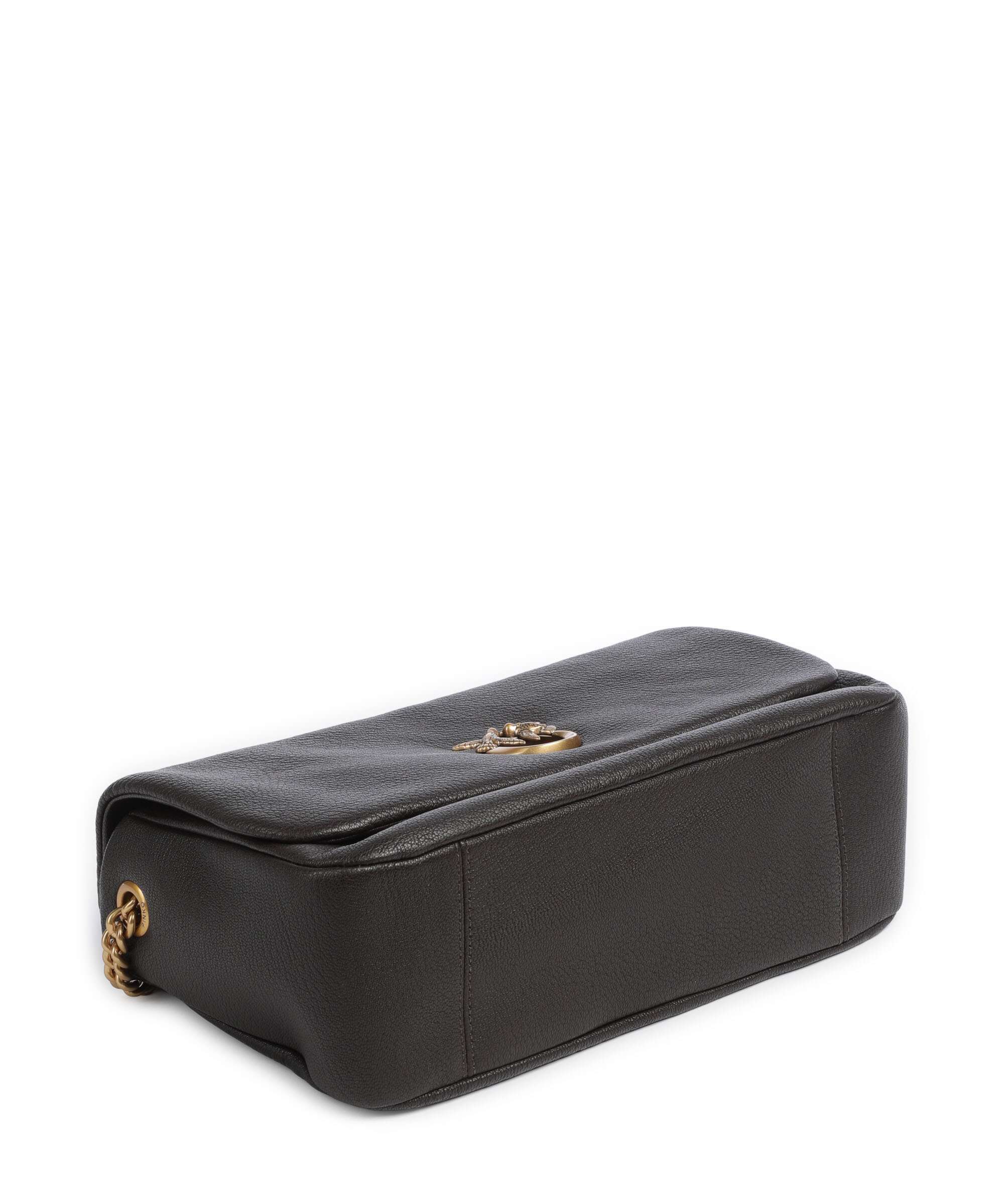 Pinko Click Soft Horizontal Chain Shoulder bag marrone marasca/antique gold