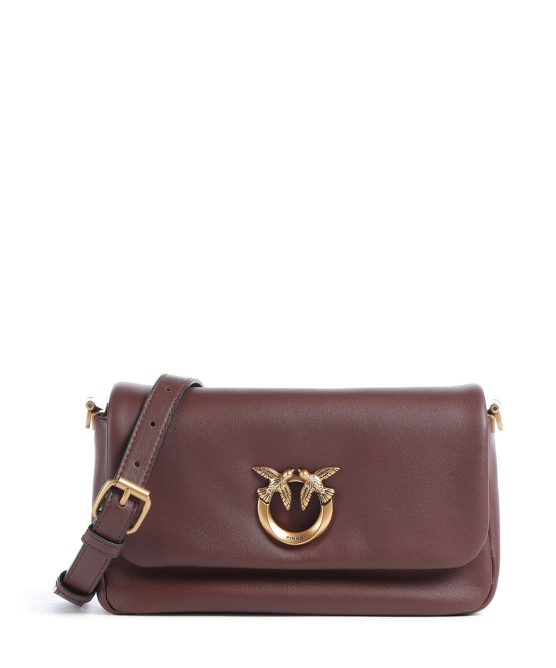 Pinko Click Soft Horizontal Mini Crossbody bag castano intenso/antique gold