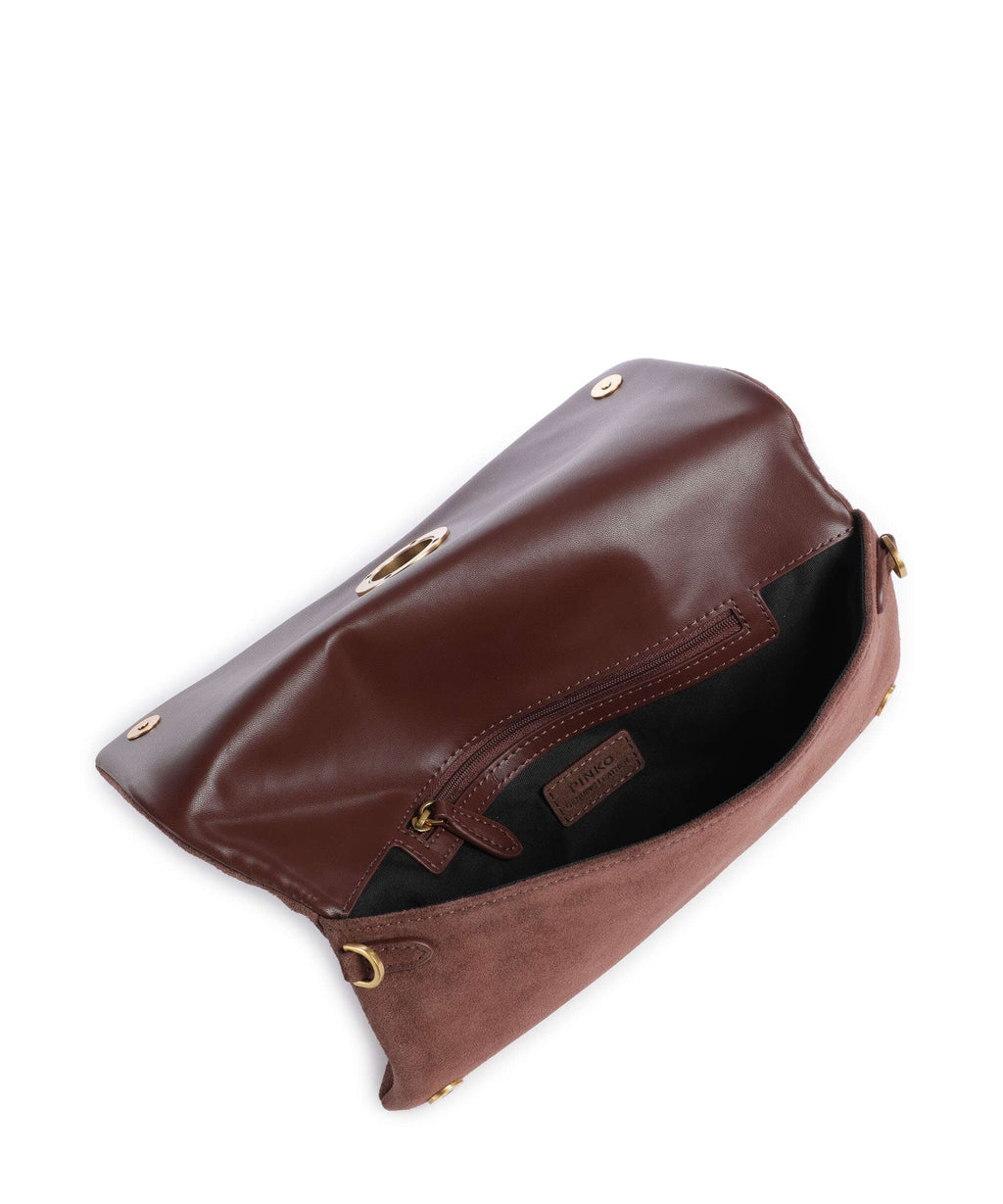 Pinko Click Soft Horizontal Classic Crossbody bag castano intenso/antique gold
