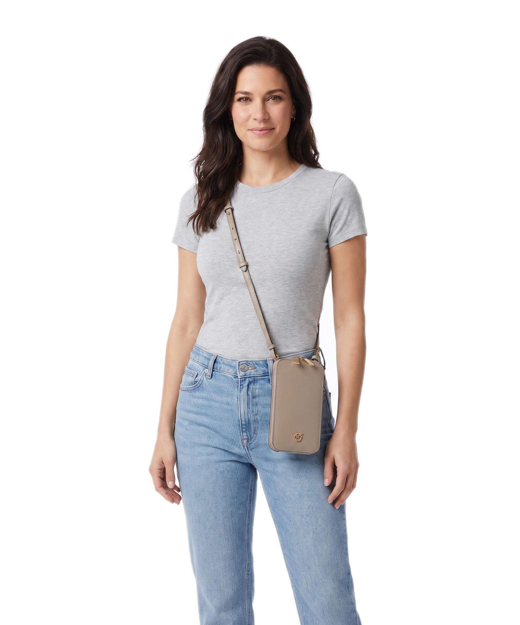 Pinko Phone bag grigio talpa/antique gold