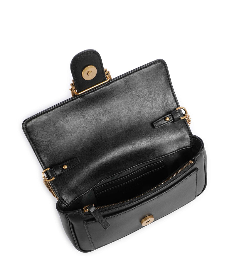 Pinko Love One Pocket New Buckle Crossbody bag nero/antique gold