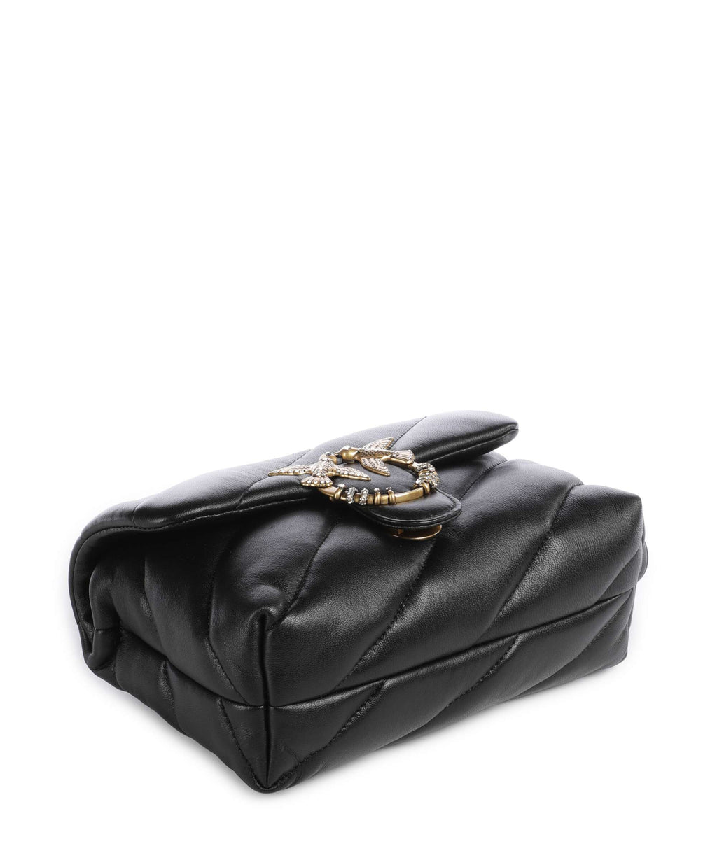 Pinko Love Puff Mini New Buckle Shoulder bag nero/antique gold