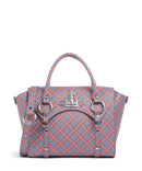 Vivienne Westwood Betty Saffiano Printed Medium Handtas blue/orange tartan