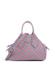 Vivienne Westwood Yasmine Saffiano Printed Small Handtas blue/orange tartan
