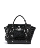 Vivienne Westwood Betty Embossed Croc Medium Handbag black