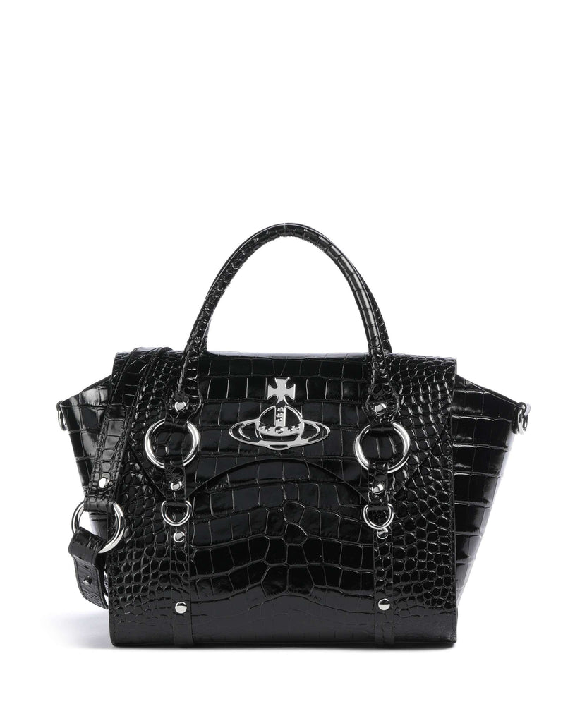 Vivienne Westwood Betty Embossed Croc Medium Handbag black