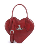 Vivienne Westwood Josephine Heart Embossed Croc Mini Handtas red