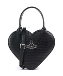 Vivienne Westwood Josephine Heart Embossed Croc Mini Handtas black