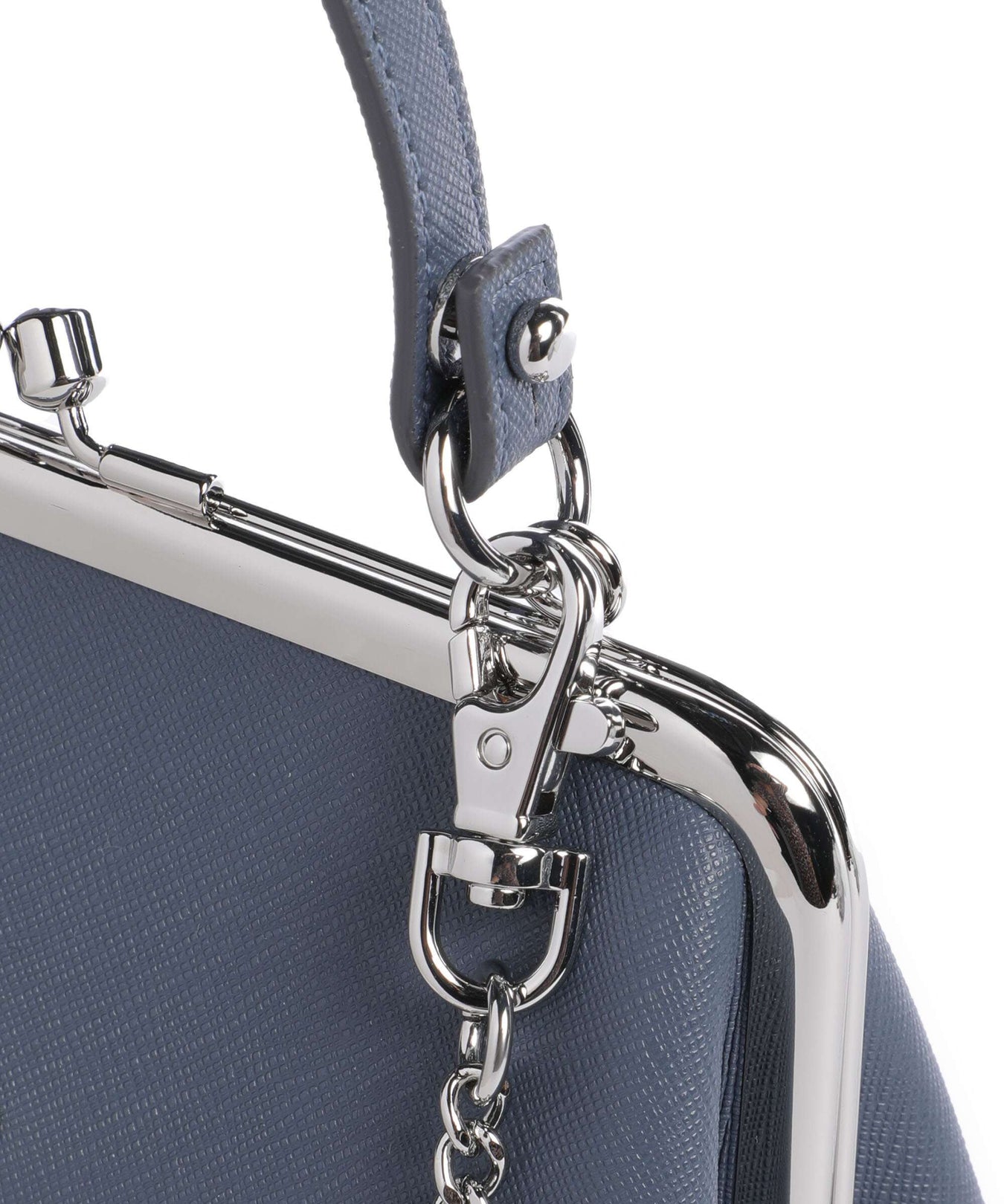 Vivienne Westwood Granny Frame Saffiano Handbag denim blue