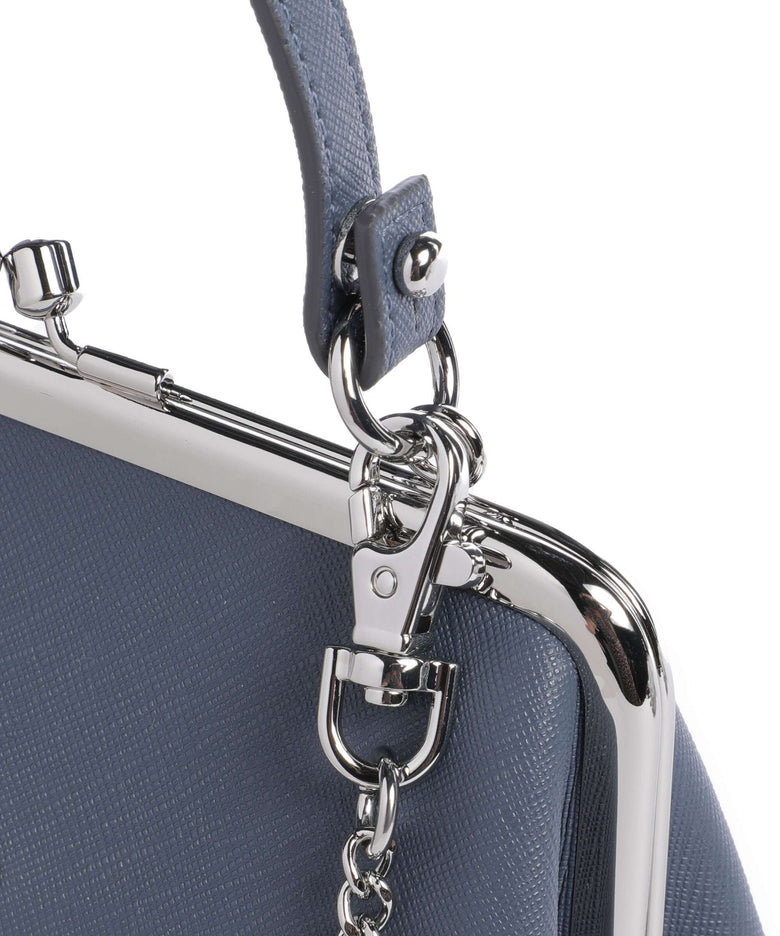 Vivienne Westwood Granny Frame Saffiano Handbag denim blue