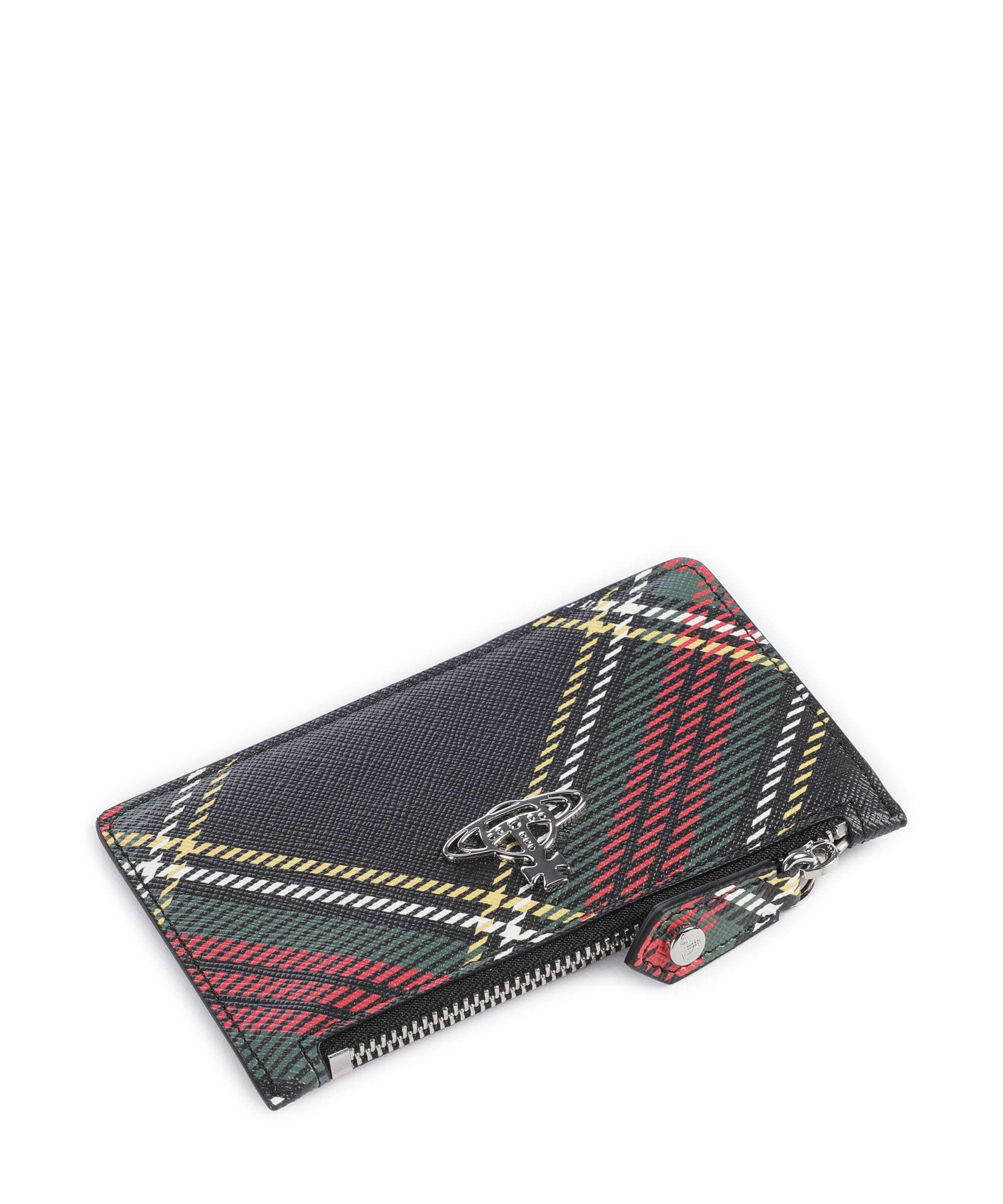 Vivienne Westwood Saffiano Printed Slim Credit card holder chelsea tartan
