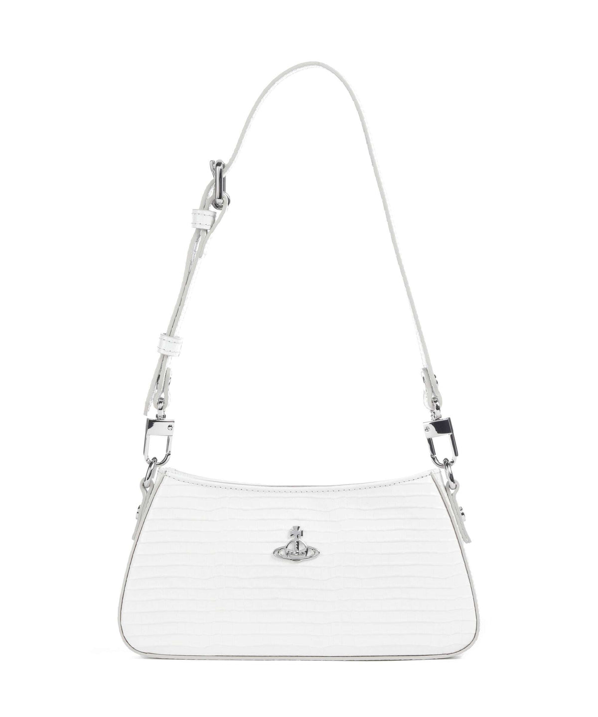 Vivienne Westwood Tasha Embossed Croc Mini Shoulder bag white