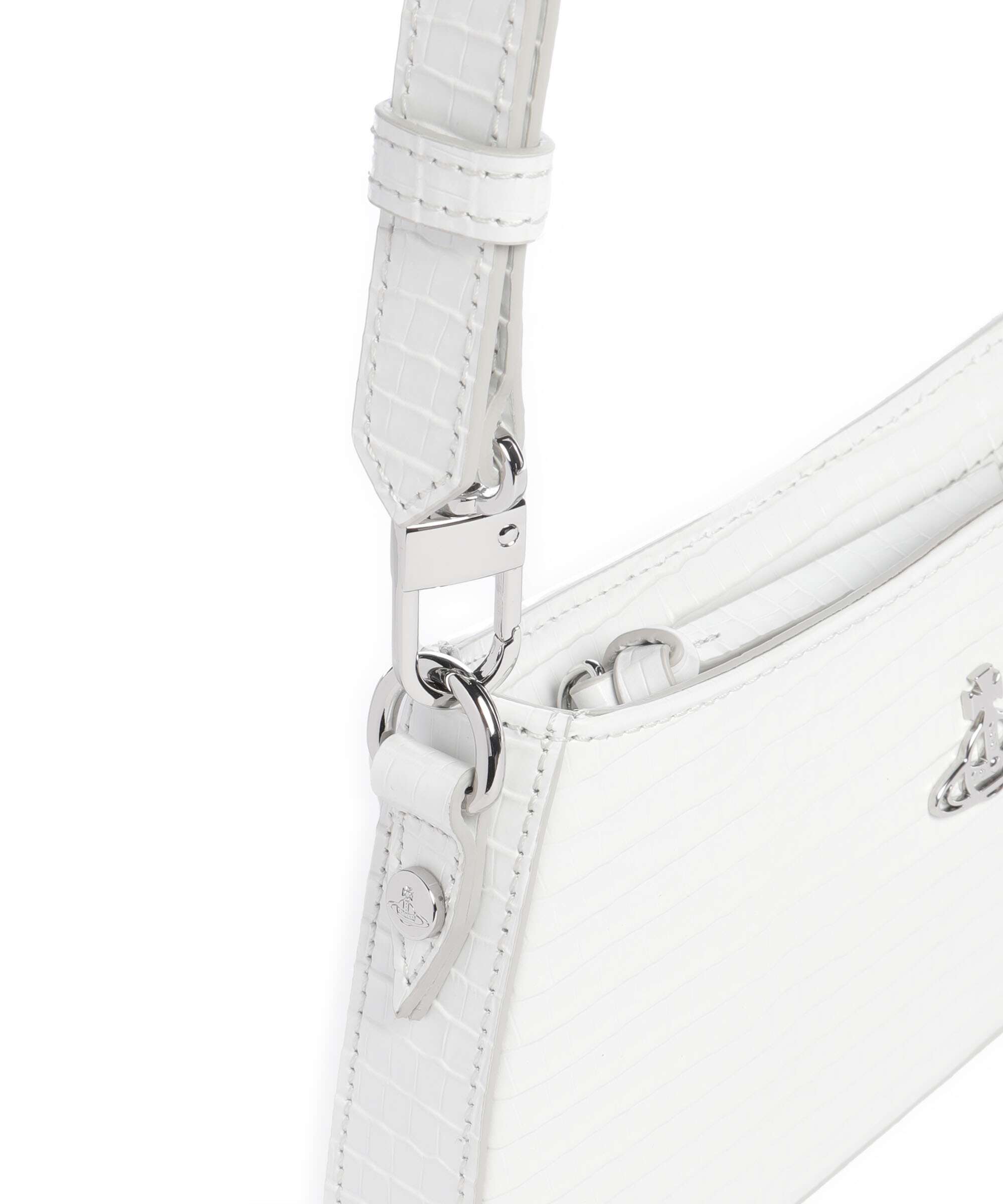 Vivienne Westwood Tasha Embossed Croc Mini Shoulder bag white