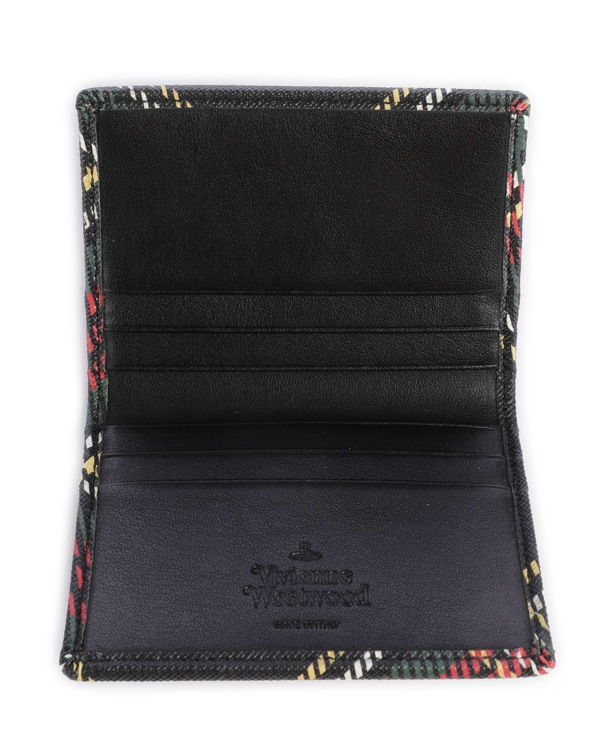 Vivienne Westwood Saffiano Printed Credit card holder chelsea tartan