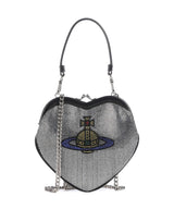 Vivienne Westwood Belle Heart Frame Diamante Crossbody bag silver