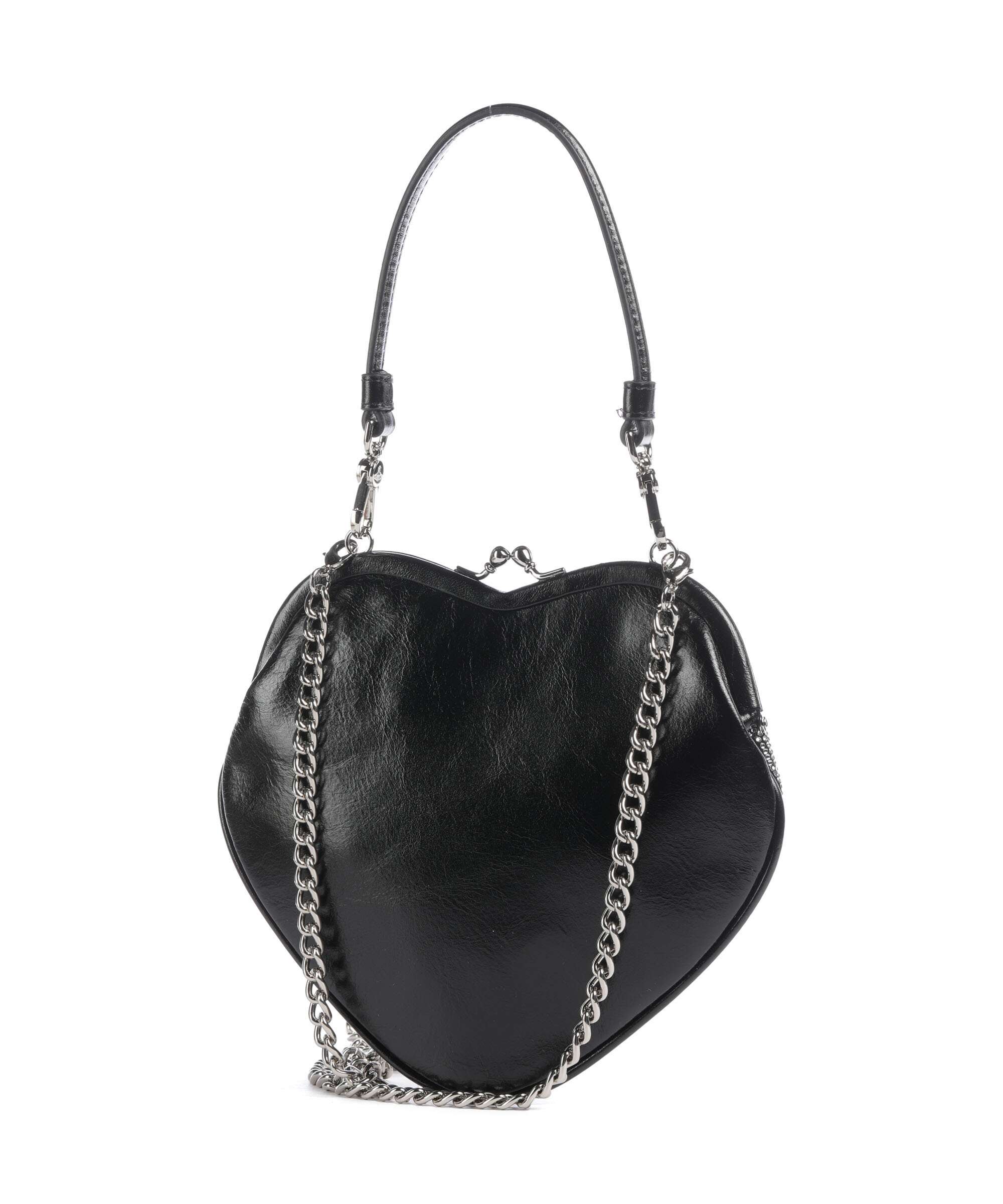 Vivienne Westwood Belle Heart Frame Diamante Crossbody bag silver