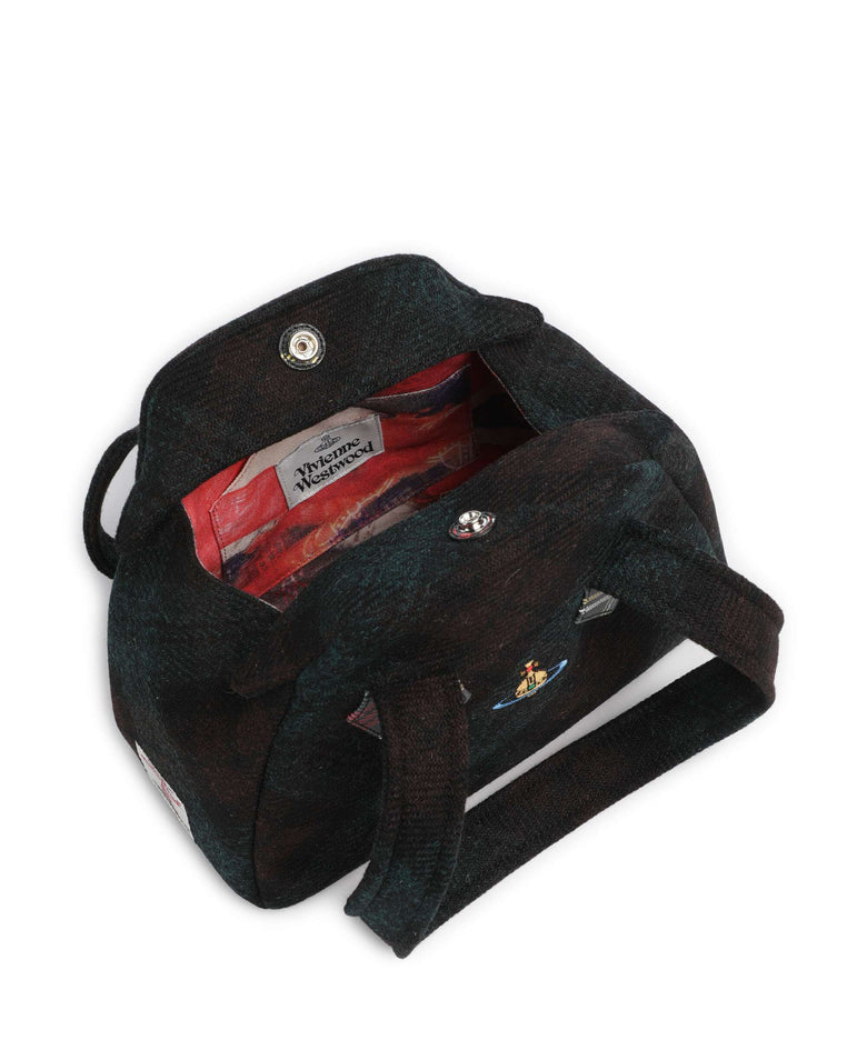 Vivienne Westwood Archive Harris Tweed Check Medium Shoulder bag dark check