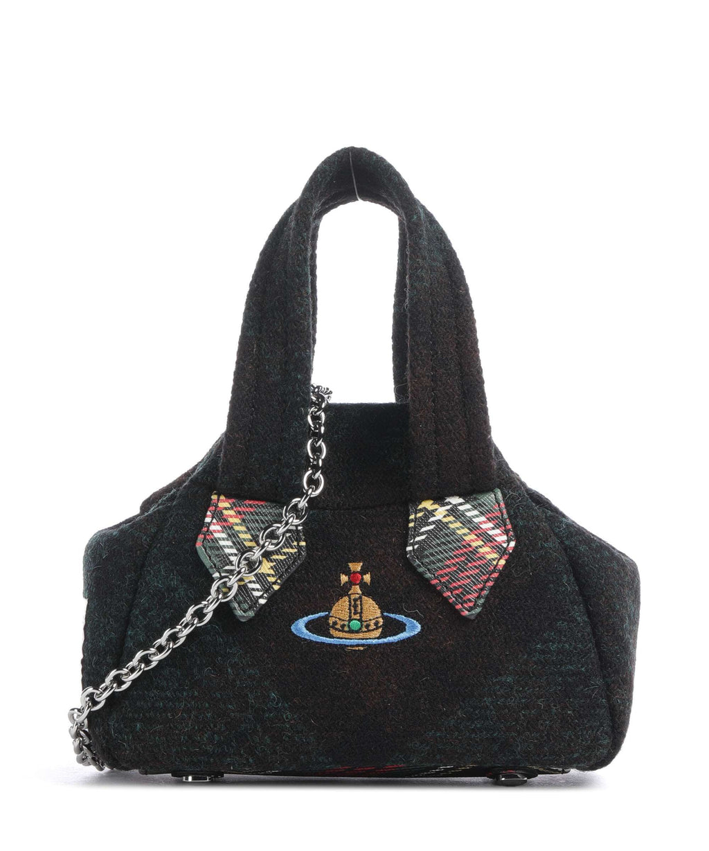 Vivienne Westwood Archive Harris Tweed Check Mini Crossbody bag dark check