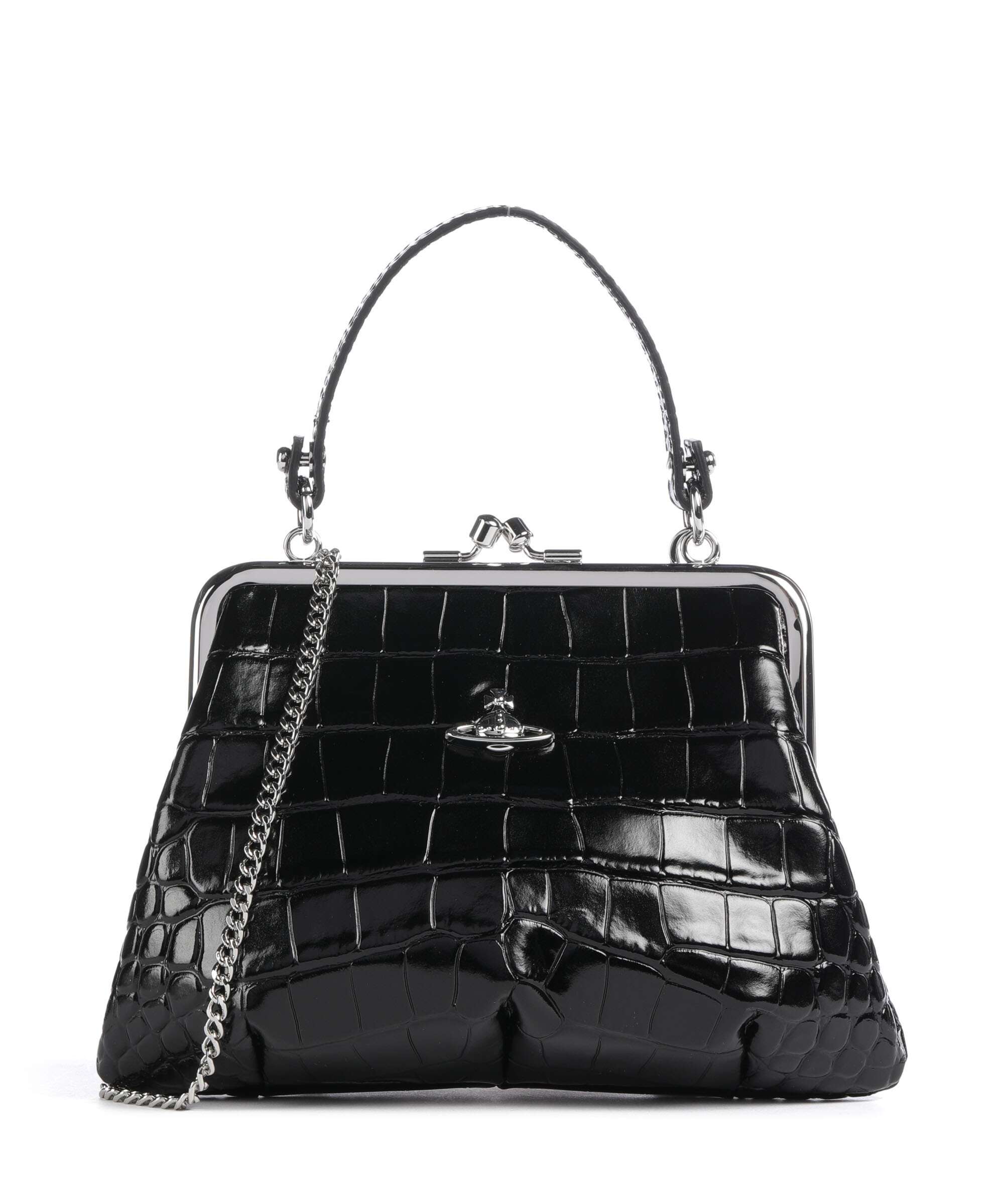 Vivienne Westwood Granny Frame Embossed Croc Handtas gebosseleerde