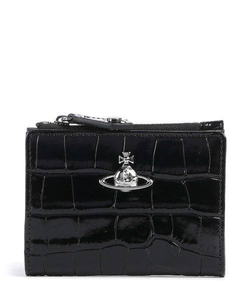 Vivienne Westwood Embossed Croc Slim Credit card holder black