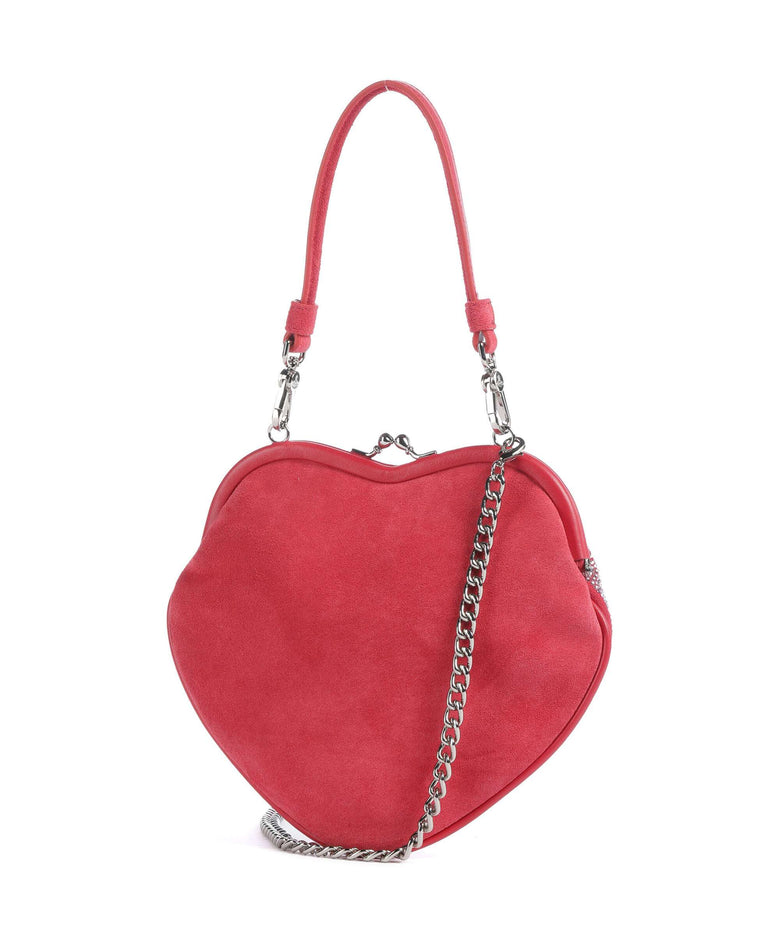 Vivienne Westwood Belle Heart Frame Diamante Crossbody bag pink