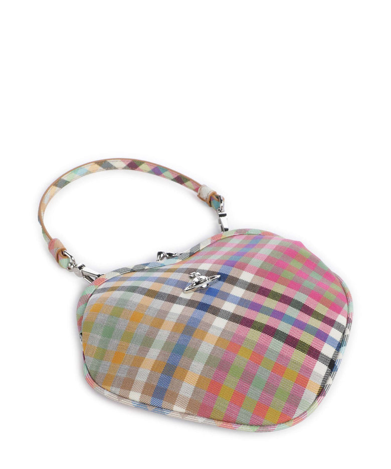 Vivienne Westwood Belle Heart Frame Heather Check Crossbody bag multicolour