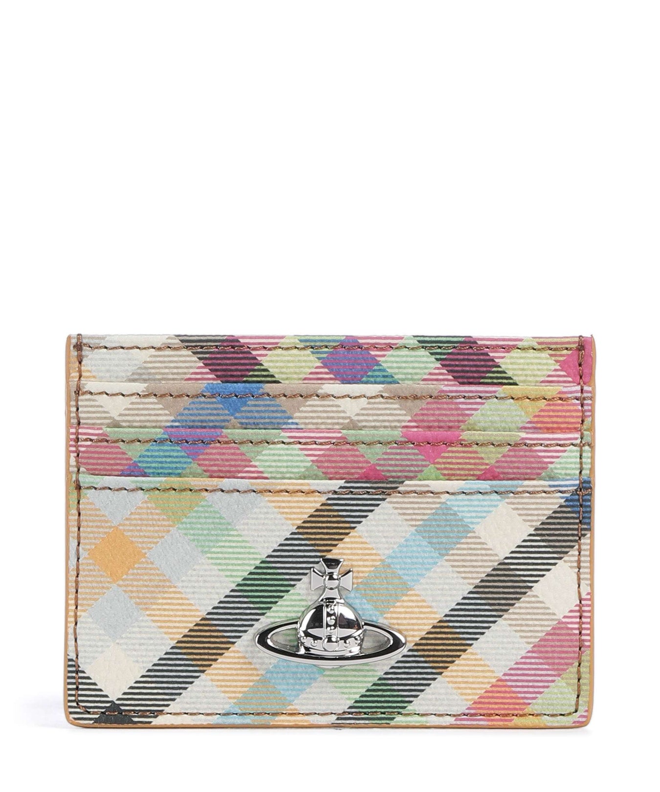 Vivienne Westwood Buccia D'Arancia Credit card holder heather plaid